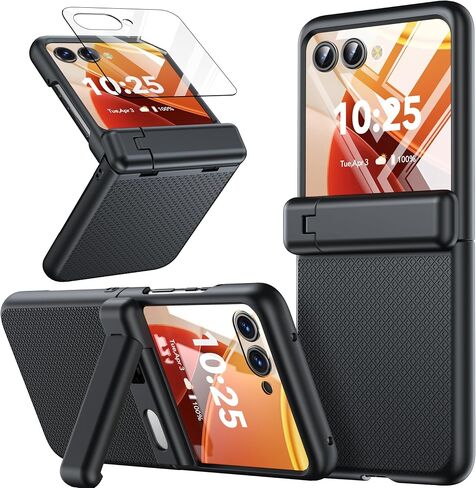 Magnetic for Motorola Razr Ultra 2025 Case [Hinge Protection＆Kickstand] [Built-in Front Screen Protector] [Compatible with MagSafe] Shockproof Full Body Phone Case for Moto Razr Ultra 2025 in Saudi Arabia