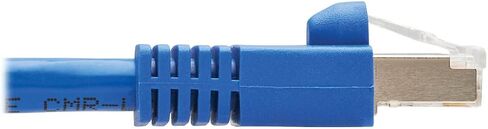 Tripp Lite M12 X-Code Cat6a Shielded Ethernet Cable, M12/RJ45 Cable, 10G F/UTP CMR-LP (M/M), IP68, 60W Power Over Ethernet, Blue, 6.6 Feet / 2M, Lifetime Manufacturer's Warranty (NM12-6A2-02M-BL) in Kuwait