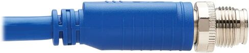 Tripp Lite M12 X-Code Cat6a Shielded Ethernet Cable, M12/RJ45 Cable, 10G F/UTP CMR-LP (M/M), IP68, 60W Power Over Ethernet, Blue, 6.6 Feet / 2M, Lifetime Manufacturer's Warranty (NM12-6A2-02M-BL) in Kuwait