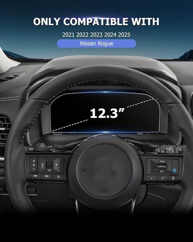 LUWU Screen Protector Compatible with 2021 2022 2023 2024 2025 Rogue Accessories Tempered Glass 2025 Rogue SV/SL/Platinum Touch Screen Display Digital Instrument Panel 12.3-Inch in Kuwait