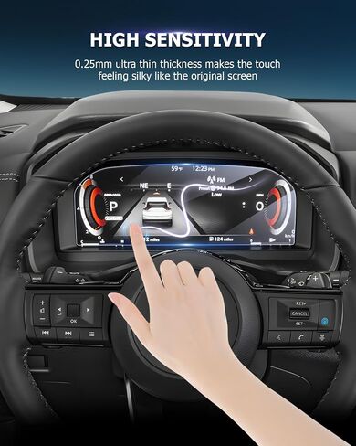LUWU Screen Protector Compatible with 2021 2022 2023 2024 2025 Rogue Accessories Tempered Glass 2025 Rogue SV/SL/Platinum Touch Screen Display Digital Instrument Panel 12.3-Inch in Kuwait