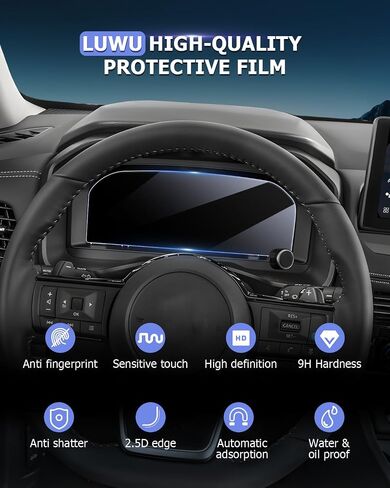 LUWU Screen Protector Compatible with 2021 2022 2023 2024 2025 Rogue Accessories Tempered Glass 2025 Rogue SV/SL/Platinum Touch Screen Display Digital Instrument Panel 12.3-Inch in Kuwait