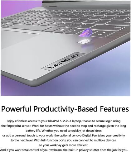 Lenovo Ideapad 5i 2-in-1 Touchscreen Laptop - w/Office Lifetime, Intel 7 150U (up to 5.4GHz),14" 1920 x 1200 Display, Fingerprint, Backlit KB, Win 11 Pro & External DVD Drive (16GB RAM | 1TB SSD) in Saudi Arabia
