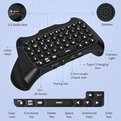 MoKo Keyboard for PS5 Controller with Backlight with Controller Holder in Saudi Arabia