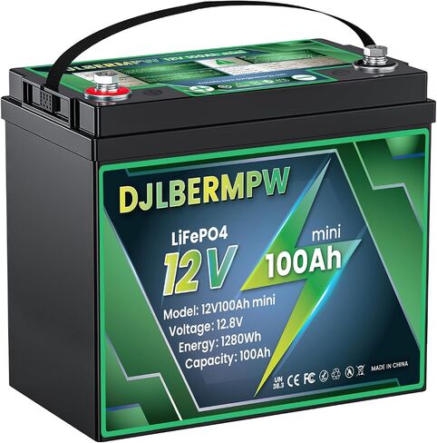 12V 100Ah LiFePO4 Battery 12V Lithium Battery 100Ah,15000 Deep Cycle Marine Lithium Batteries Built-in 100A BMS 1280Wh& 10-Year Lifespan for RV,Solar,Golf Cart,Kayak,30-70 Ibs Trolling Motor in Saudi Arabia