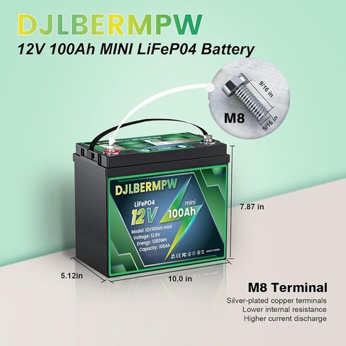 12V 100Ah LiFePO4 Battery 12V Lithium Battery 100Ah,15000 Deep Cycle Marine Lithium Batteries Built-in 100A BMS 1280Wh& 10-Year Lifespan for RV,Solar,Golf Cart,Kayak,30-70 Ibs Trolling Motor in Saudi Arabia