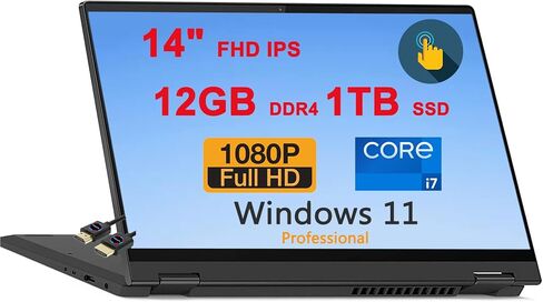 Lenovo IdeaPad Flex 5 14 2-in-1 الكمبيوتر المحمول | 14 "FHD IPS Glossy Multi-Touch | 11th Gen 4-Core I7-1165G7 | 12GB DDR4 512GB in Saudi Arabia