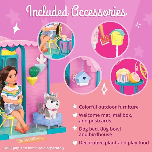 Glitter Girls – 79-pc Ice Cream Shop Playset – Play Food Treats, Candy Jars, and Storage Shelves – 14-inch Doll Accessories for Kids Ages 3 and Up – Children’s Toys in Kuwait