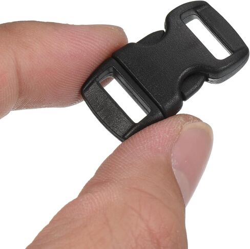 PATIKIL Plastic Buckles, 8 Pack Quick Side Release Clips for Strap, Webbing, Belt, Crafting, Backpack Repair, Sewing Projects, Black, 11mm in Saudi Arabia