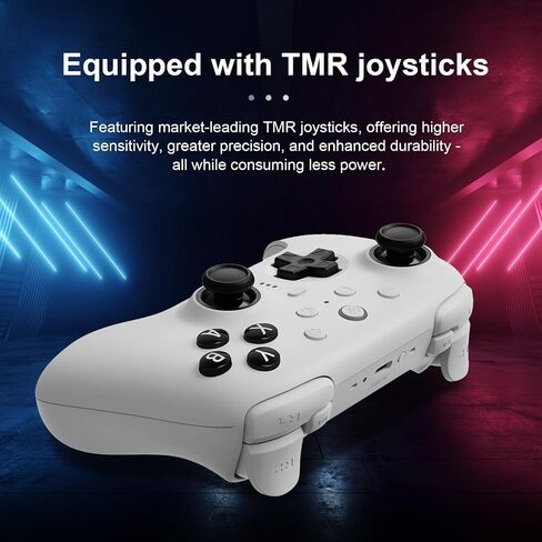 8BitDo Ultimate 2 Bluetooth Controller for Switch, Switch 2, PC&Windows,Switch Pro Controller with TMR Joysticks,Tactile/Hall Triggers,Programmable L4/R4 Bumpers,2 Back Paddle Buttons,RGB Ring,Yellow in Kuwait