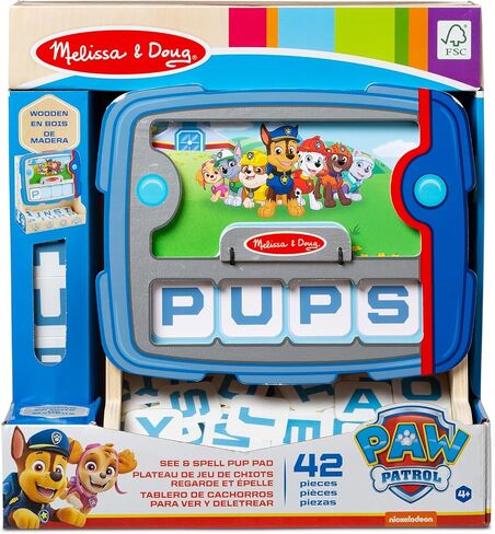 Melissa & Doug PAW Patrol Wooden See & Spell Pup Pad Game - PAW Patrol Spelling Activity, PAW Patrol Toys, Word Games For Kids Ages 4+ - FSC-Certified Materials in Saudi Arabia