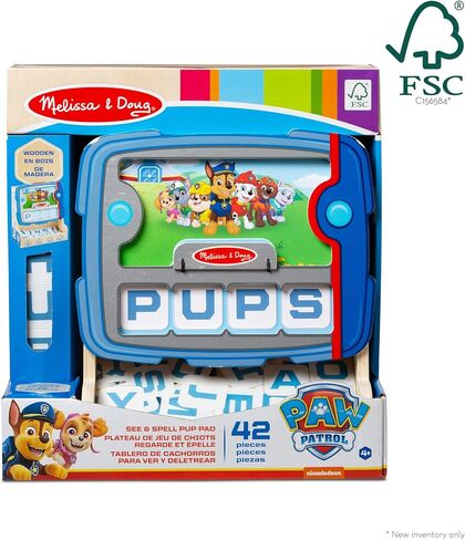 Melissa & Doug PAW Patrol Wooden See & Spell Pup Pad Game - PAW Patrol Spelling Activity, PAW Patrol Toys, Word Games For Kids Ages 4+ - FSC-Certified Materials in Saudi Arabia