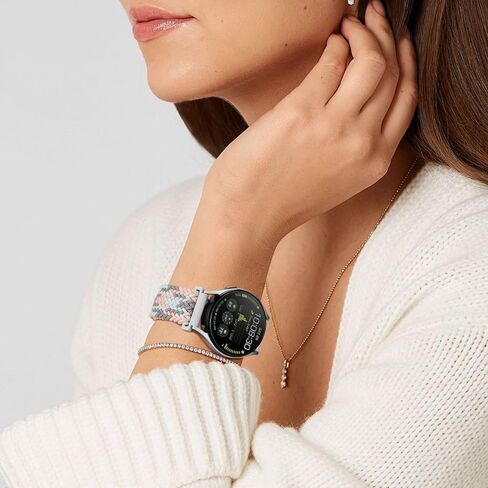 3 Pack Braided Bands Compatible with Samsung Galaxy Watch 7 6 4 5 FE Band 44mm 40mm/Galaxy Watch 6 4 Classic 42mm 46mm 43mm 47mm/Watch 5 Pro Band 45mm/Active 2, 20mm Stretchy Nylon Sport Band in Kuwait