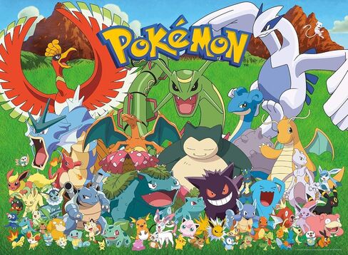 Buffalo Games - Pokemon - Fan Favorites - 100 Piece Jigsaw Puzzle for Families Challenging Puzzle Perfect for Family Time - 100 Piece Finished Size is 15.00 x 11.00 in Saudi Arabia