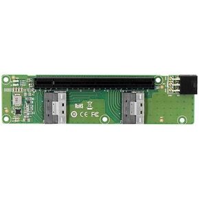 Dual-Port Slimsas(SFF-8654 8I) to PCIe x16 Converter