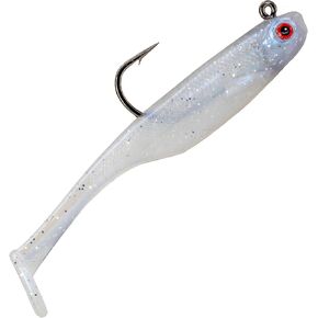 Strike King (SKHM3-84) Homing Minnow Fishing Lure, Pre-Rigged Soft Plastic Swimbait, Optimized for Live Sonar, Realistic Minnow Profile, 3-Inches, 1/4-Ounce, 3/0 Hook, 3-Pack, Pearl