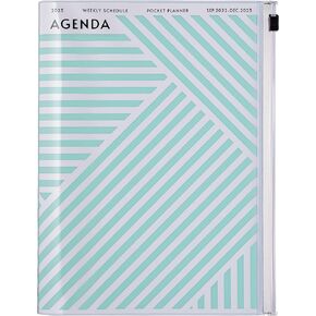 MARK'S 2022/2023 Taschenkalender A5 vertikal, Geometric Pattern/Mint