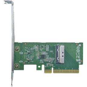PCIe 5.0 x8 to MCIO x8 Adapter Card for 2 U.2 NVMe SSD (Side Right Interface)