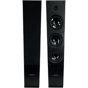 Rockville (2) RockTower 64B Black Home Audio Tower Speakers Passive 4 Ohm