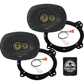 KICKER Speakers 6X9 inch for Toyota Tacoma 2005-2015 Upgrade Kit - Pair of CS Series with Adapters and Harness, Car Audio Front Door Speaker CSC693, 46CSC6934