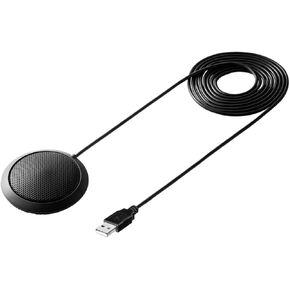 Gadpiparty USB Conference Microphone Omnidirectional Table Microphone for Meetings Design for Home and Office Use Black