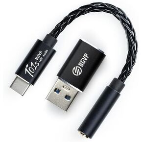 BGVP T01s USB Type C to 2.5/3.5/4.4mm Female Headphone Jack Adapter, Dac Decoding Audio HiFi Earphone Amplifier, USB C to Aux Audio Dongle Cable Cord (2.5mm)