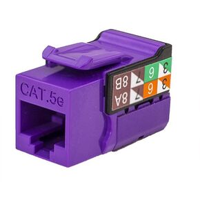 CAT5E RJ45 Keystone Jack, V-Max Series - Purple Color - (50 Pack)