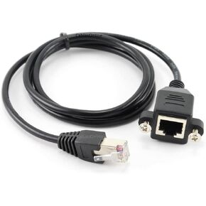 Cablesonline 3ft Cat5e RJ45 M/F Ethernet Network Network Screw Cable ، (U-P003)