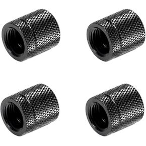 Barrow G1/4" Female To Female Extender Fitting, Rotary, Black, 4-pack