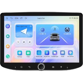 Joying Android 13 Double Din Radio with Carplay & Android Auto, 10.1 Inch Car Radio GPS Navigation 8GB+128GB Head Unit with Bluetooth,Volume Knob, Mirror-Link, AM/FM Radio, 1280x800P(JY-UTD10N8-B)