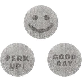 Happy Puck Espresso Puck شاشات (3 عبوات) | شبكة من الفولاذ المقاوم للصدأ | لجميع أحجام portafilter 58.5 مم ، 53.5 مم ، 51 مم | شاشة فلتر القهوة (53.5 مم)