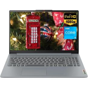 Lenovo IdeaPad Slim 3i Laptop, 15.6" FHD Display, Intel Core i3-N305 8-Core Processor, 8GB LPDDR5 RAM, 256GB SSD, Intel UHD Graphics, Wi-Fi 6, Bluetooth 5, Windows 11 S, Arctic Grey, EAT 64GB SD Card