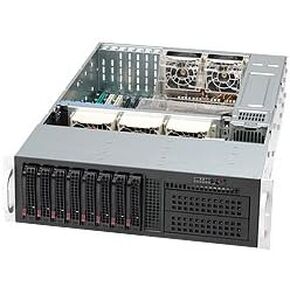 Supermicro CSE-835TQC-R802B 8 x 3.5 in. Case CSE-835TQC-R802B 3U 800W Hot-Swap SAS3 & SATA3 5xFan Black Brown Box Server Chassis 3U Rackmount
