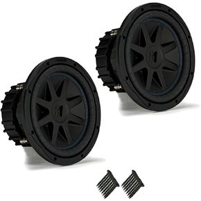 Kicker 44CVX102 Compvx 10 "Subwoofers Bundle Dual 2-Ohm لفائف الصوت للأسلاك إلى مضخم أحادي الأوم 2 أوم