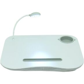 QVS Laptop Desk with Built-in Cushion, LED Light and Cup Holder