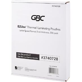 GBC® Ezuse ™ الأبقار السرعة الحرارية ، 5 مل ، 8 1/2 "× 11" ، Clear ، حزمة 200 ، 3740728