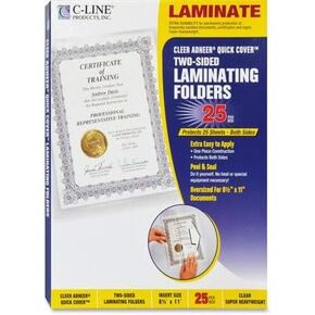 C-Line CLI65187 Quick Cover Laminating Folders