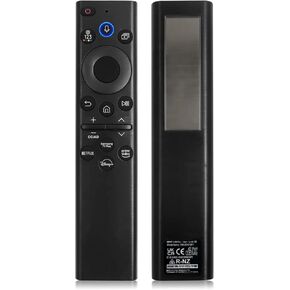 BN59-01385A Solar Voice Remote Replacement for Samsung Frame TV Remote with Bluetooth Rechargeable Solar Cell, Compatible with Samsung 2021-2024 Neo LED Smart 4K Ultra HD TV, 4 Shortcut Buttons, Black