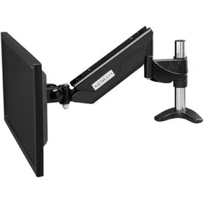 10-27" Full Rotation Desktop Monitor Holder Gas Spring Arm TV Mount Lifting Bracket Loading 1.5-10kgs White Black(Black)