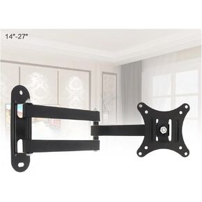 2PCS 10KG Adjustable 14-27 Inch TV Wall Mount Bracket Flat Panel TV Frame Support 15 Degrees Tilt for LCD LED Monitor Flat Pan(2PCS)