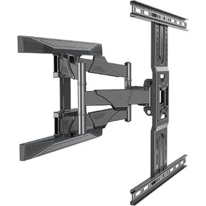 P6 Full Motion 45-75 Inch TV Wall Mount Flat Panel LED LCD Display Mount Bracket MAX.VESA 600x400mm Load 45.5kgs