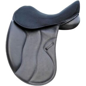 Acavallo Ortho Pubis Gel in Dressage Seat Saver with Dri-Lex, Large, Black