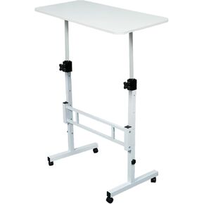 31.5 '' * 15.7 'طاولة السرير المفرطة مع عجلات ، مستشفيات قابلة للتعديل ، طاولة سرير استخدام المنزل ، طاولة الكمبيوتر المحمول المتداول ، مكتب الدائمة المتنقلة - أبيض