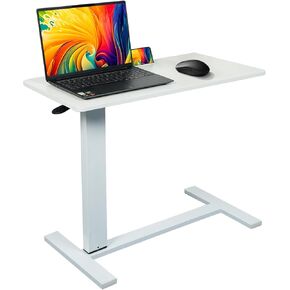31.5 '' * 15.7 'طاولة السرير المفرطة مع عجلات ، مستشفيات قابلة للتعديل ، طاولة سرير استخدام المنزل ، طاولة الكمبيوتر المحمول المتداول ، مكتب الدائمة المتنقلة - أبيض in Kuwait