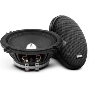 DS18 PRO-FR5NEO 5.25" Car Speaker with Silver Aluminum Bullet 400W Max 200W RMS 4-Ohms Neodymium Magnet. 2 Speakers (Renewed)