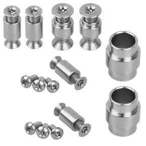 26-Piece Titanium Hardware Kit for Spyderco Paramilitary 2 PM2 C81 Knives: Screws, Pivot, Lanyard Tube & Accessories (Silver)