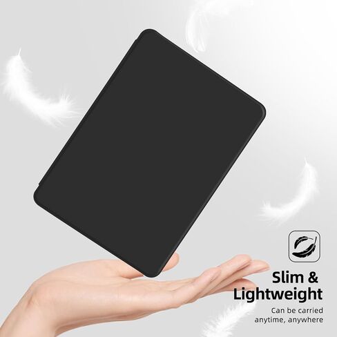 MOROCK Case for 7" Kindle Paperwhite(12th Generation-2024 Released), Fits Kindle Colorsoft Paperwhite Signature Edition, Lightweight PU Leather and PC Clear Acrylic Back Cover, Auto Sleep/Wake, Black in Kuwait