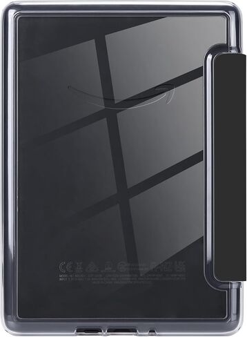 MOROCK Case for 7" Kindle Paperwhite(12th Generation-2024 Released), Fits Kindle Colorsoft Paperwhite Signature Edition, Lightweight PU Leather and PC Clear Acrylic Back Cover, Auto Sleep/Wake, Black in Kuwait