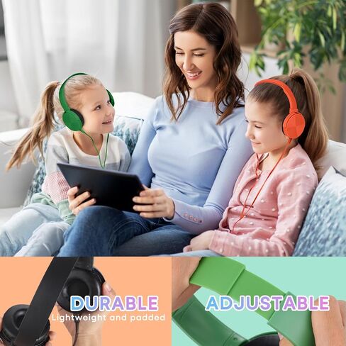 2 Pack Classroom Headphones for School Students Kids, Durable Class Set Wired Earphones for Children Toddler Teens Boys Girls and Adult(LS450, Pink+Yellow) in Kuwait