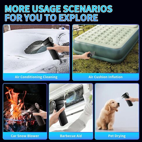 Compressed Air Duster, 2 in 1 150000RPM Stepless Speed Electric Air Duster and Vacuum Cleaner, 8000mAh Rechargeable Powerful Air Blower for PC, Keyboard, Car, Outdoor in Saudi Arabia